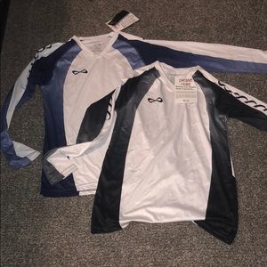 2 long sleeve nfinity dryfit shirts